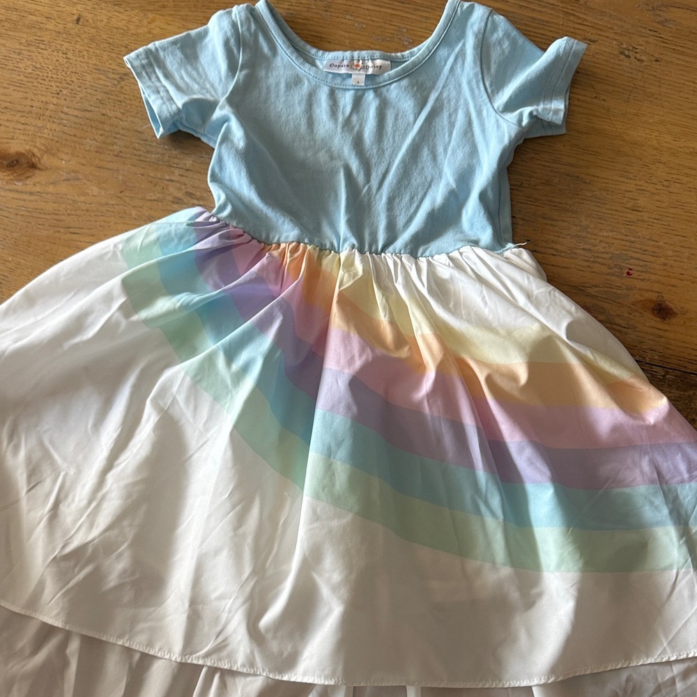 Pastel Rainbow Kids Dress